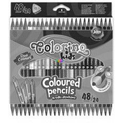 Colorino Kids - Hromszglet ktvg sznes ceruzk, 24 db, 48 szn