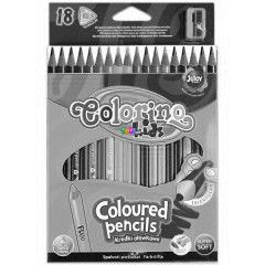 Colorino Kids - Hromszglet sznes ceruzk hegyezvel, 18 db