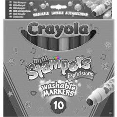 Crayola - 10 db-os mini lemoshat nyomdafilc