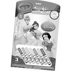 Crayola - 3 lapos szm szerinti kifest mini filcekkel - Hercegnk