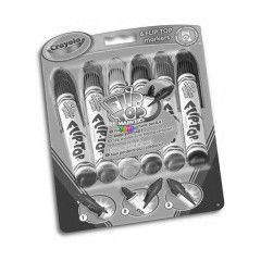 Crayola - 6 db Flip-Top lemoshat vastag filctoll