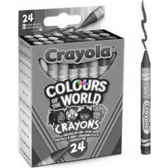 Crayola - Sokszn Vilg, brszn rnyalatok zsrkrta kszlet - 24 db-os