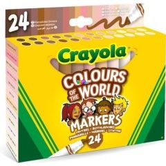 Crayola - Sokszn vilg, brszn rnyalat filctollak, 24 db-os