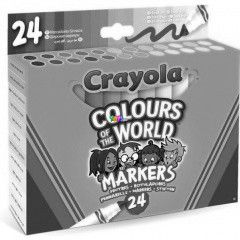 Crayola - Sokszn vilg, brszn rnyalat filctollak, 24 db-os