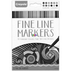 Crayola - Vkony sznes filctollak, 12 db