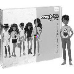 Creatable World - Barna br ltztethet baba, 12 kiegsztvel
