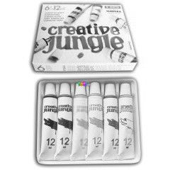 Creative Jungle - Tubusos tempera kszlet kifestvel, 6 db-os