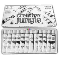 Creative Jungle - Tubusos tempera kszlet kifestvel, 12 db-os