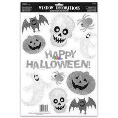 Csillmos Halloween ablak dekorci