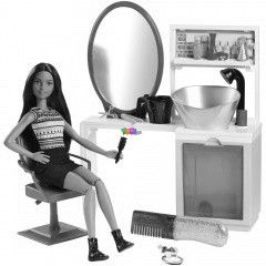 Csodahaj Barbie szalonok - Szalon, barna haj Barbie-val