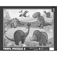 Dinoszauruszok 6 db-os puzzle