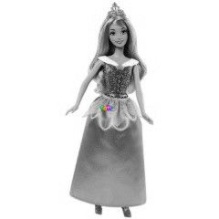 Disney csillogó hercegnők - Csipkerózsika baba díszlettel, 30 cm