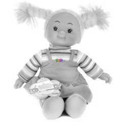 Dolly baba - 38 cm, vilgoskk ruhban