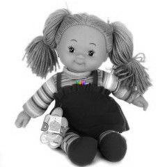 Dolly, szke baba rzsaszn ruhban - 38 cm