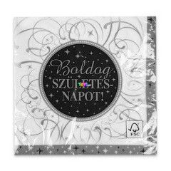 Elegns szalvta - Boldog Szletsnapot, 16 darabos