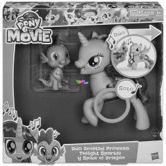 n kicsi pnim - A film - Twilight Sparkle s Spike a kt j bart - nekl pni figura