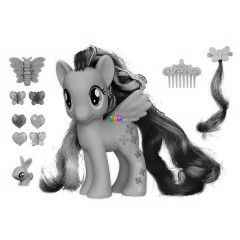 n kicsi pnim - Fluttershy pni, fodrsz kiegsztkkel