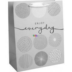 Enjoy everyday feliratos ajndktasak, zld - 26x32 cm