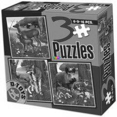 Puzzle - Erdei llatok, 3 az 1-ben
