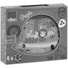 Fa puzzle - llatkert, 4x6 db6
