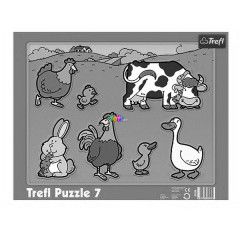 Farm állatai sziluett - 7 darabos puzzle