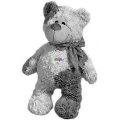 Fehr-szrke l plss maci, 33 cm