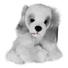 Fehr l spniel kutya, 25 cm