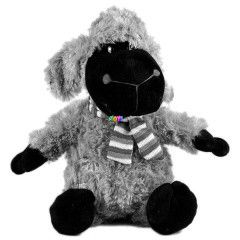 Fekete brny plssfigura, 31 cm