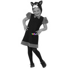 Fekete cicalny jelmez, 110 cm-es mret