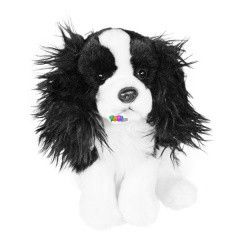 Fekete-fehr l spniel kutya, 28 cm