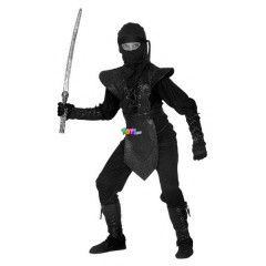 Fekete ninja jelmez, 158 cm-es mret