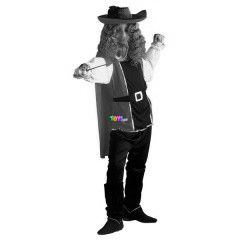 Fekete-piros muskts jelmez, 140 cm-es mret