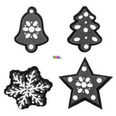 Filc mzeskalcs dekorci, 5 cm, 4 db