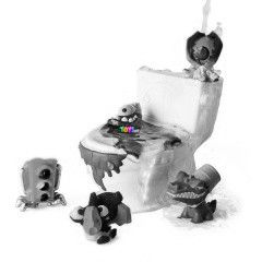 Flush Force - Mutns figurk WC-ben, 5 db-os szett