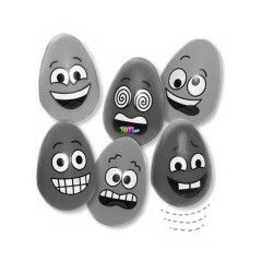 Funky Face - Tojs alak pattoglabdk, 6 darabos