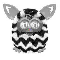 Furby Boom interaktív plüss - fekete-fehér