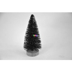 Glitteres fenyfa talppal - 8 cm, 3 db/cs