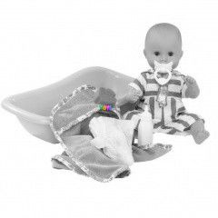 Gtz baba - Sleepy Aquini Stripe Vipes lny baba, 33 cm