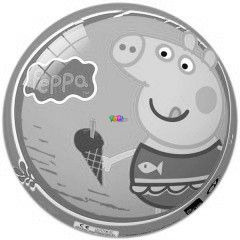 Gumilabda - Peppa Malac, 23 cm, kk-zld