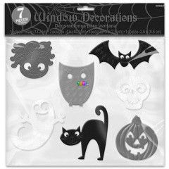 Halloween ablakdekorci, 7 forms szett