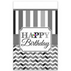 Happy Birthday feliratos asztaltert, sznes