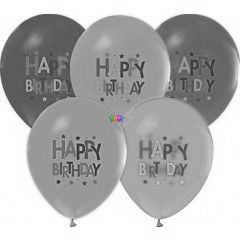 Happy Birthday felirat csillagos luficsomag, 5 db