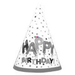 Happy Birthday konfettis paprcsk, 8 darabos