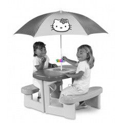 Hello Kitty piknikasztal napernyvel