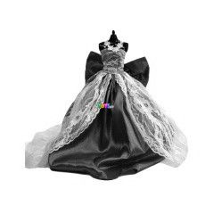 Hercegnők ruhája - exkluzív nagy lila fátyolos ruha