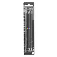 Herlitz - 4 darabos HB grafit ceruza radrral