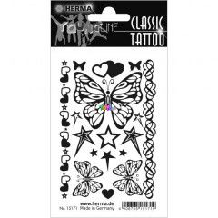 Herma - Pillangs fekete fehr tetovls