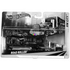 Hot Wheels City - Road Roller fekete autszllt kamion