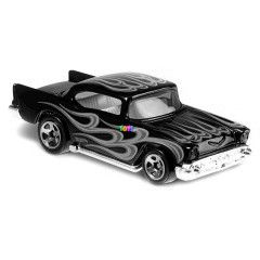 Hot Wheels Flames - 57 Chevy kisaut, fekete