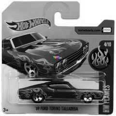 Hot Wheels Flames - 69 Ford Torino Talladega, lila